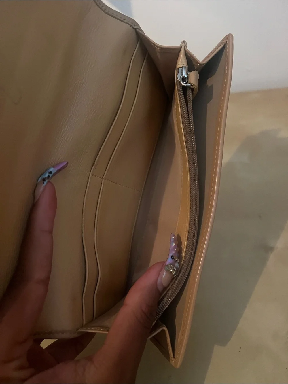 Christian Dior Long Beige/Brown Wallet